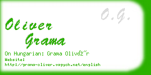 oliver grama business card